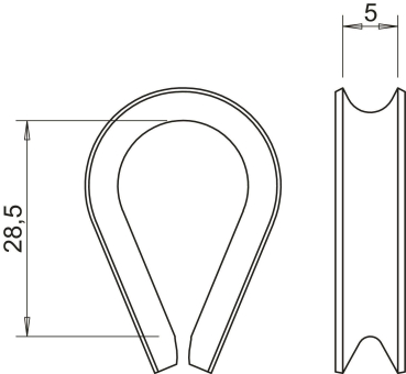 OBO 946 4 A4 Seilkausche 4mm A4 1.4401 