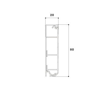 GGK 114003 4D E-Sockelleiste    4D 20x80 