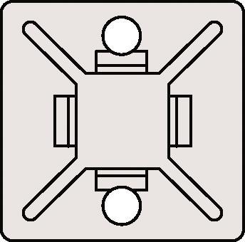Hellermann MB3A-PA66-BK(100) Klebesockel 