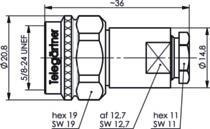 TEGA N-Kabelstecker Löt/Klemm  100023967 