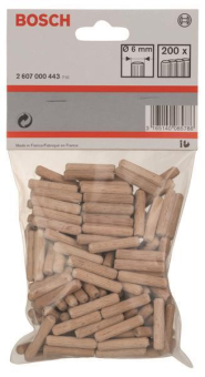 Bosch 200Holzdübel 6mm 30mm   2607000443 