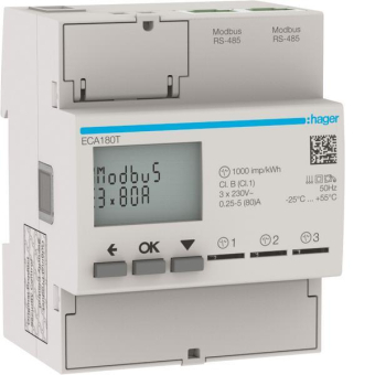 Hager Energiezähler 1phasig      ECA180T 