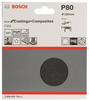 Bosch 10Schleifblatt Papier   2608606756 