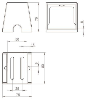 Unex isol. Längsträger 75mm        66075 