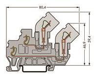 WAGO 870-101 1-Leiter/1-Pin-Doppelstock- 