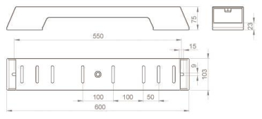 Unex isol. Längsträger 600mm       66605 