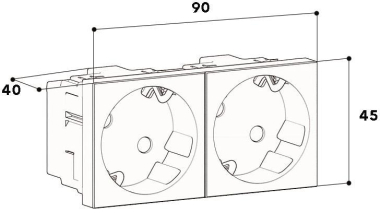 GGK Modul 45/Schuko-Steckdose 2-    6974 