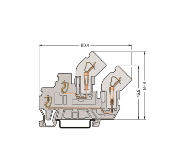 WAGO 870-101 1-Leiter/1-Pin-Doppelstock- 