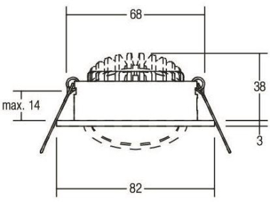 BRUM LED-Einbaustra. weiss d2w 39461073 