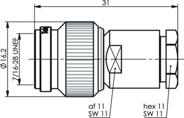 TEGA TNC-Kabelstecker 75Ohm    100023816 