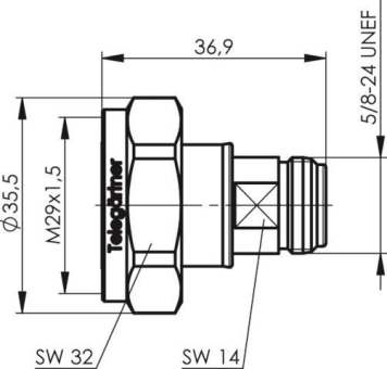 TEGA Adapter 7-16/ N (M-F)   J01122B0010 