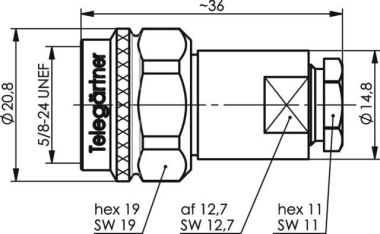 TEGA N-Kabelstecker Löt/Klemm  100023967 