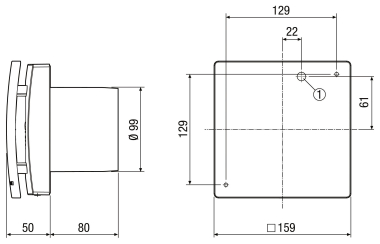 MAICO Kleinraumvent.     ECA 100 ipro KH 