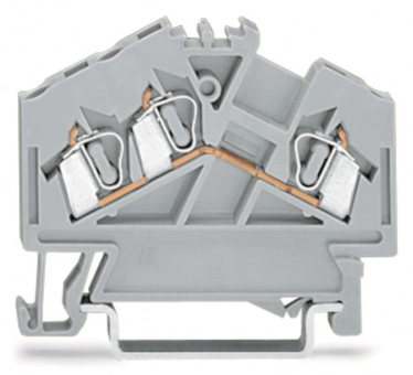 WAGO 280-641 3-Leiter-Durchgangsklemme, 