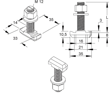 NIED Hakenkopfschrauben         HK512/30 