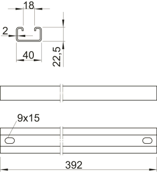 OBO MS4022P0392FT Profilschiene als 