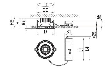 RIDI EDLR 195/3000-840 W-DALI    0331321 