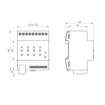 BEG 93980    DIM4-230/1-10V/16/H/KNX REG 