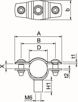 OBO ASG 732 17 A4 Abstandschelle 
