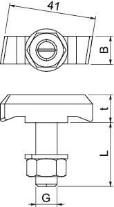 OBO MS50HB M10x30 ZL Hakenkopfschraube f 