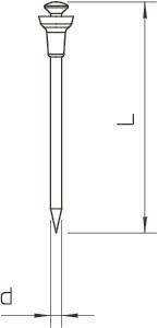 OBO 511 23 Siko-Nadel gehärtet 2x23mm St 
