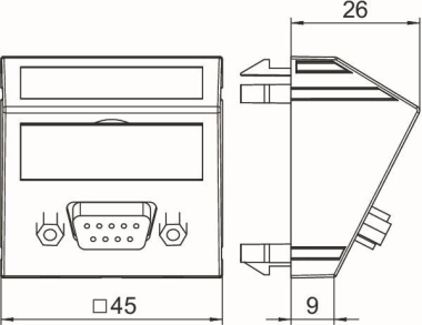 OBO MTS-DB9 F RW1 Multimediaträger 