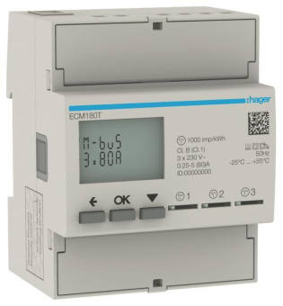 Hager Energiezähler 1phasig      ECM180D 