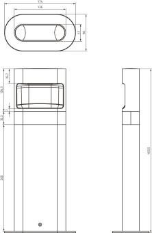 Theben LED-Poller-Leuchte theLeda D B AL 