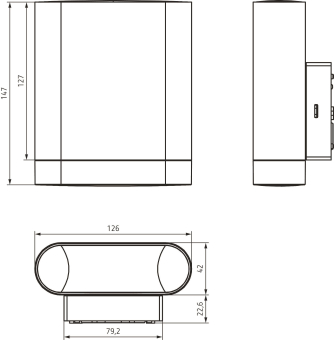 Theben LED-Leuchte       theLeda D UL AL 