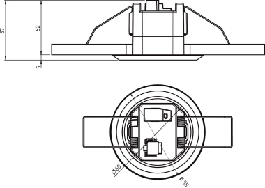 Theben KNX  theRonda S360 KNX Flat DE WH 