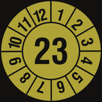 Cimco Prüfplakette 23 blau D 20mm 182695 