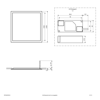 EVN LED Einbaupanel -quad.  BPSU62300140 