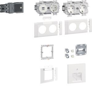 Hager 1Arbeitsplatz m.3Std+USB   GAPSET1 