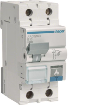 Hager AFDD m.LS 1P+N 10kA B 6A   ARC506D 