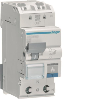 Hager AFDD m.LS 1P+N 6kA C 13A   ARC963D 