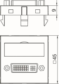 OBO MTG-DVI F RW1 Multimediaträger DVI m 