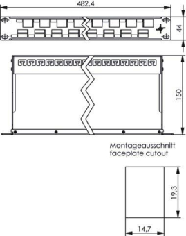 TEGA 19z Modulträger 1HE       100021505 