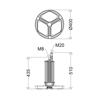 SCHUCH LED-Hallenstrah. IP65 3402 L250G2 