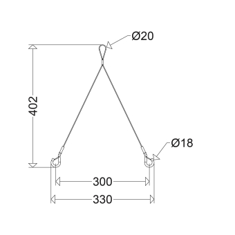 SCHUC Y-Stahlseilaufhängung    330019012 