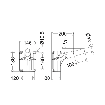 SCHUCH Wand-/Eckausleger Aluguss    4860 