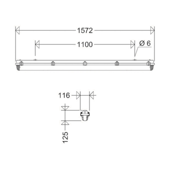 SCHUC LED-FR-Wannenleuchte     161/15L34 