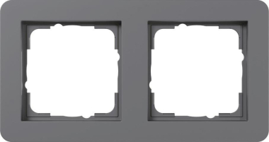 GIRA 0212152 Abdeckrahmen 2f Gira E1 