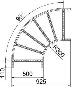 OBO LB 90 1150 R3 FS Bogen 90° 