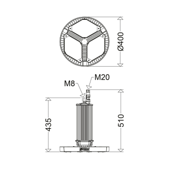 SCHUCH LED-Hallen. IP65 3402 L180G2 DIMD 