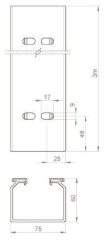 Unex Kabelrinne ungelocht          66091 