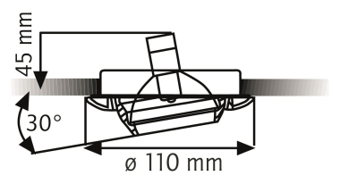 Rutec Einbaustrahler Kugel eisen  R55065 