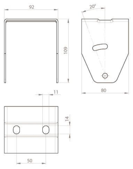 Unex U-Steckverbindung gelocht V2A 66880 