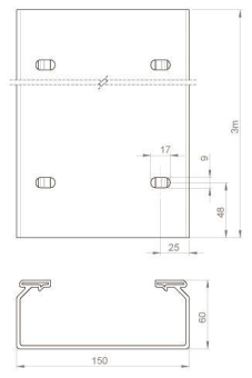 Unex Kabelrinne ungelocht          66151 