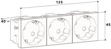 GGK Modul 45/Schuko-Steckdose 3-    6936 