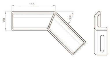 Unex Winkelverbinder fallend       66842 